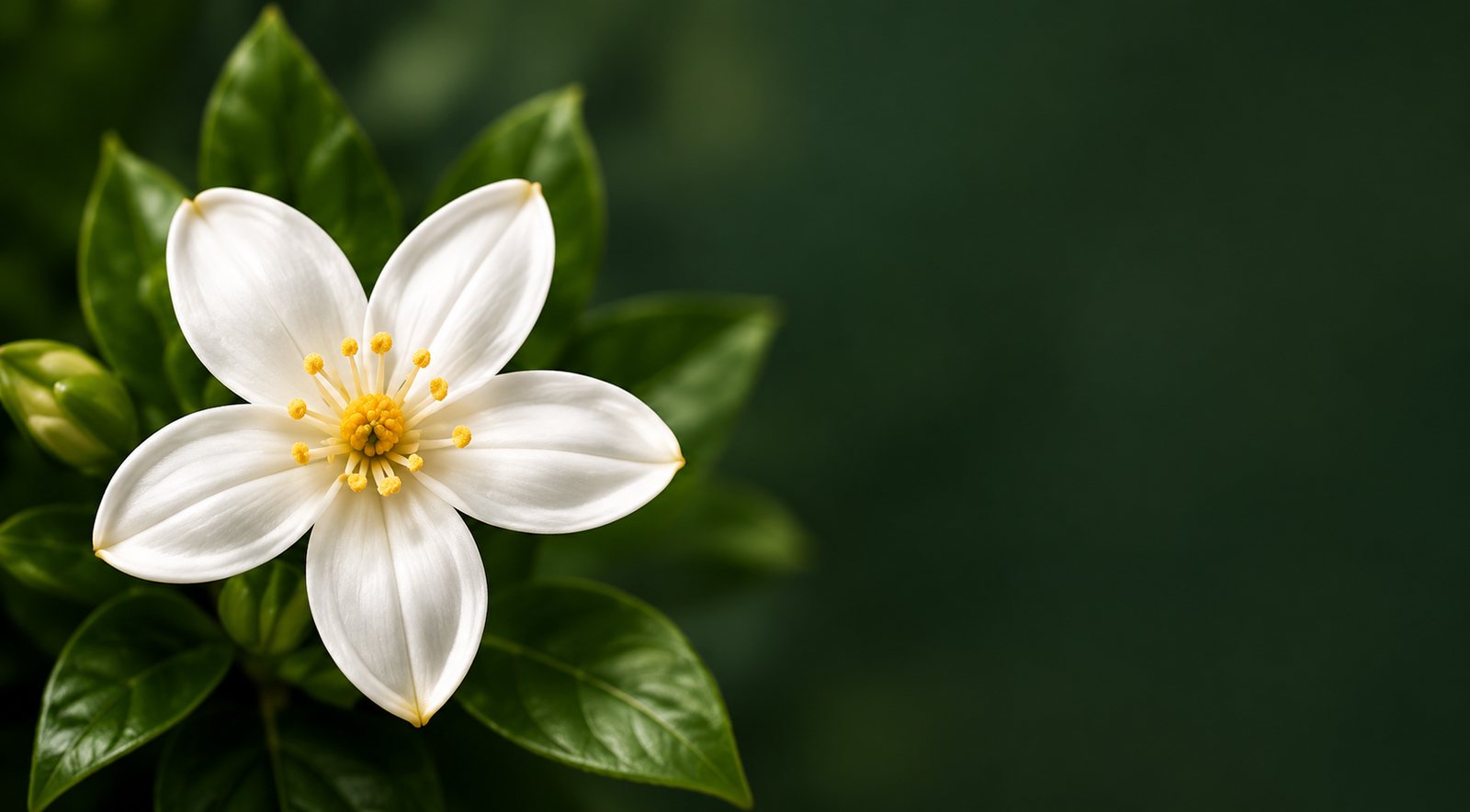A white jasmine flower